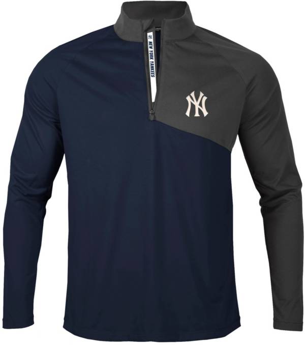 Levelwear Men's New York Yankees Navy Pinnacle Slant Text 1/4 Zip product image