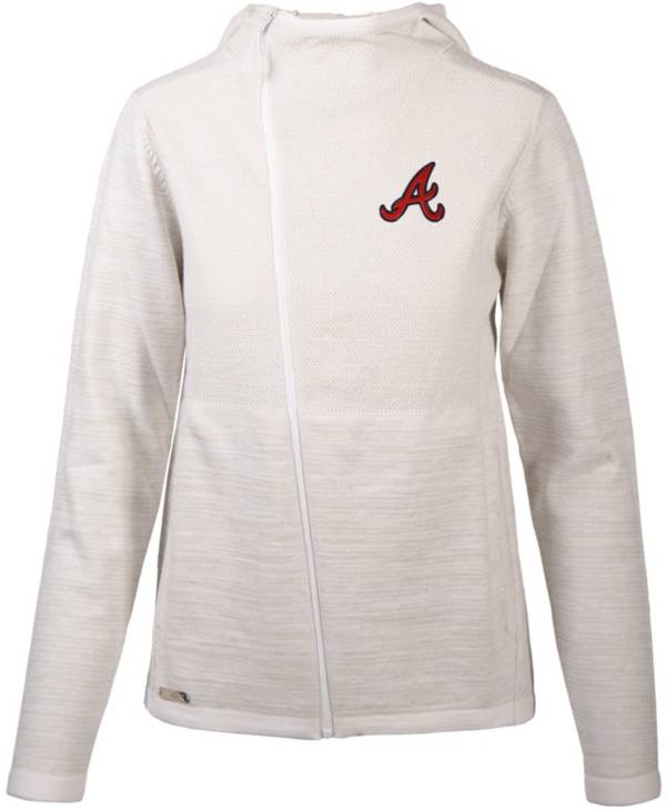 Levelwear Women's Atlanta Braves White Cora Insignia Core Full Zip Jacket