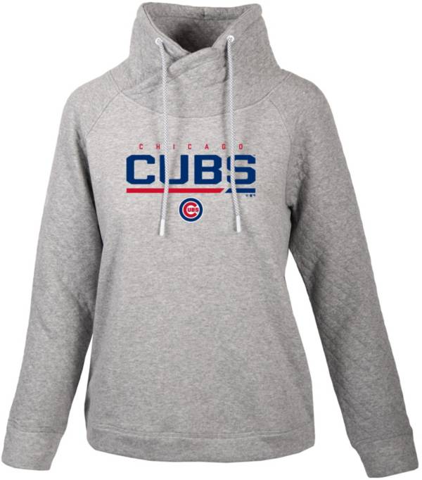 Levelwear Women's Chicago Cubs Gray Vega Cut Off Fleece Sweatshirt