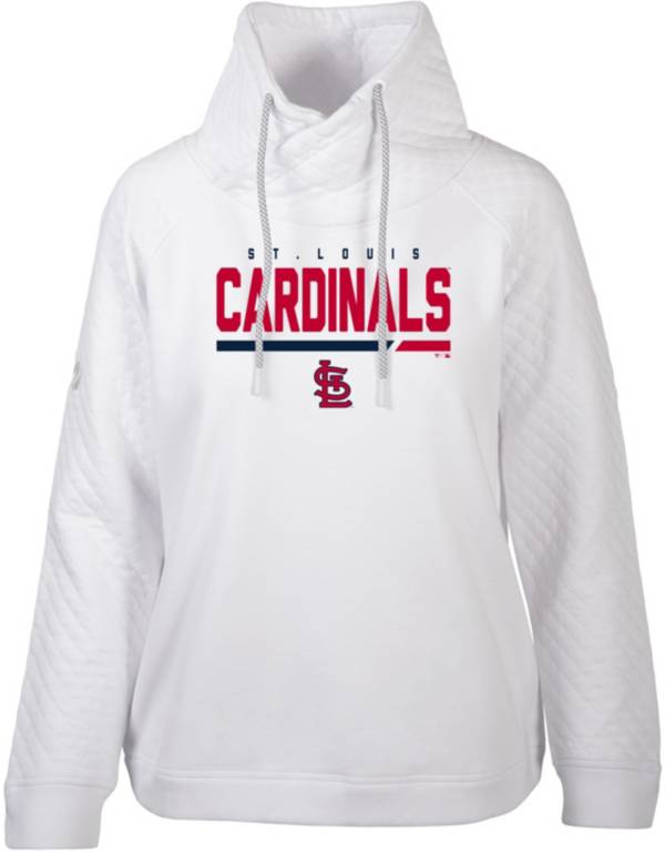 Levelwear Women's St. Louis Cardinals White Vega Cut Off Fleece Sweatshirt