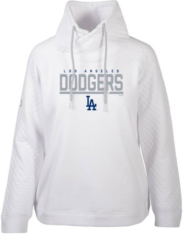 Levelwear Women's Los Angeles Dodgers White Vega Cut Off Fleece Sweatshirt