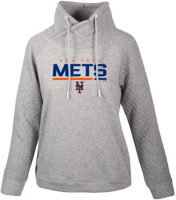 Levelwear Women's New York Mets Gray Vega Cut Off Fleece Sweatshirt