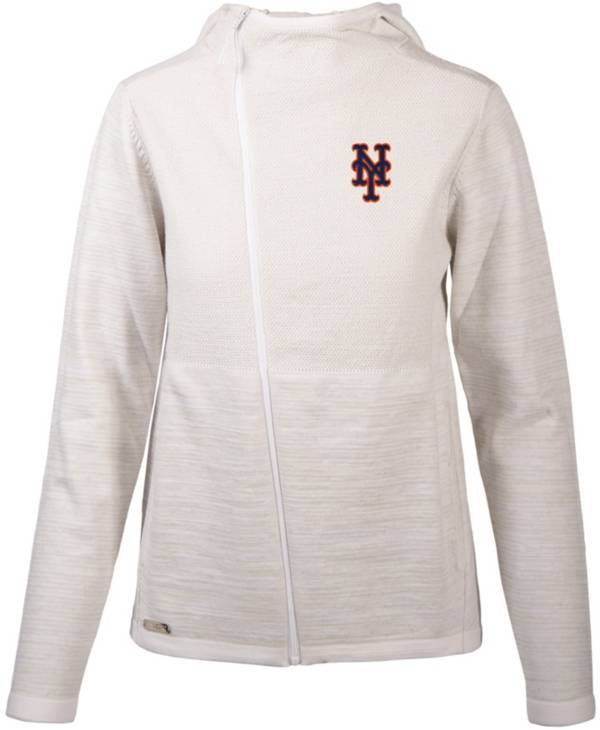 Levelwear Women's New York Mets White Cora Insignia Core Full Zip Jacket