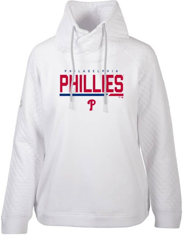 Levelwear Women's Philadelphia Phillies White Vega Cut Off Fleece Sweatshirt