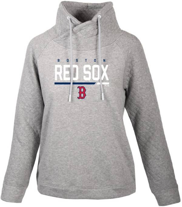 Levelwear Women's Boston Red Sox Gray Vega Cut Off Fleece Sweatshirt