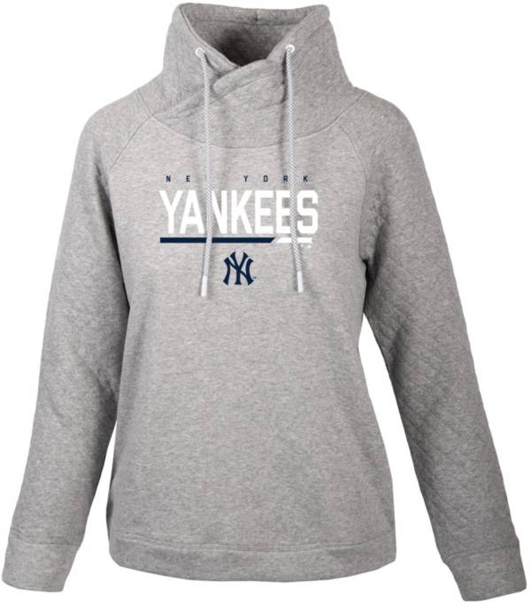 Levelwear Women's New York Yankees Gray Vega Cut Off Fleece Sweatshirt