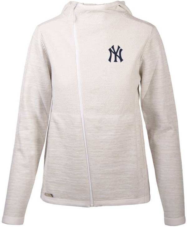 Levelwear Women's New York Yankees White Cora Insignia Core Full Zip Jacket