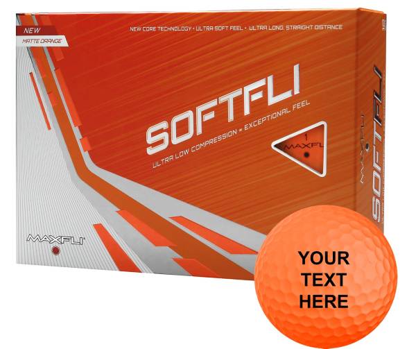 Maxfli 2021 Softfli Matte Orange Personalized Golf Balls