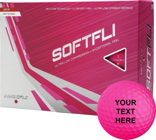 Maxfli 2021 Softfli Matte Pink Personalized Golf Balls