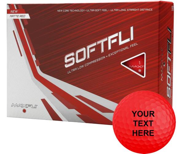 Maxfli 2021 Softfli Matte Red Personalized Golf Balls