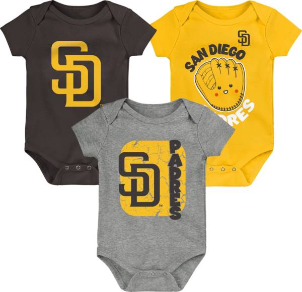 MLB Infant San Diego Padres 3-Piece Onesie Set