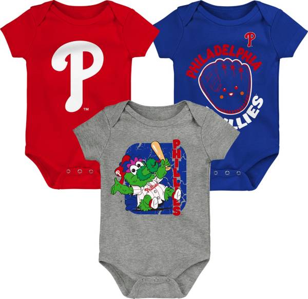 MLB Team Apparel Infant Philadelphia Phillies 3-Pack Creeper Set