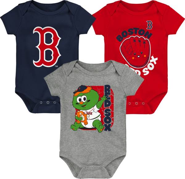 MLB Team Apparel Infant Boston Red Sox 3-Pack Creeper Set