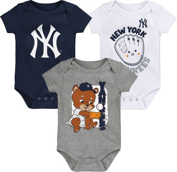 MLB Team Apparel Infant New York Yankees 3-Pack Creeper Set