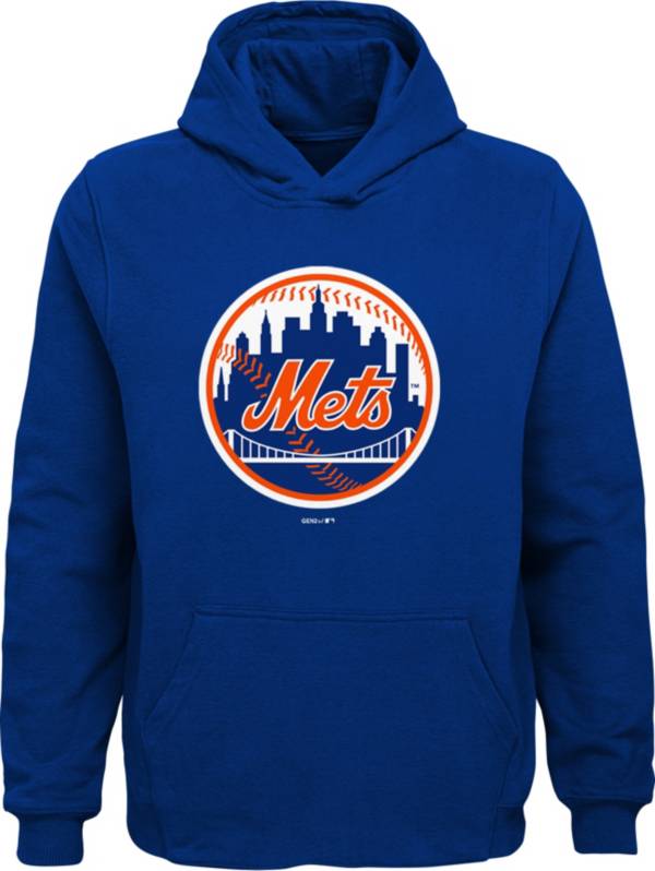MLB Team Apparel Youth New York Mets Blue Hoodie