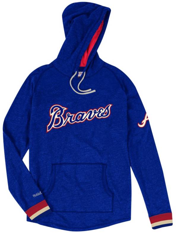Mitchell & Ness Men's Big and Tall Atlanta Braves Royal Pullover Jersey Hoodie product image