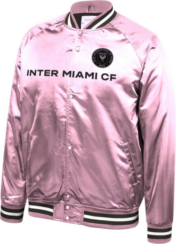 Mitchell & Ness Men's Inter Miami CF Lightweight Satin Pink Jacket