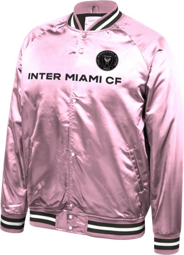 Mitchell & Ness Men's Inter Miami CF Lightweight Satin Pink Jacket product image