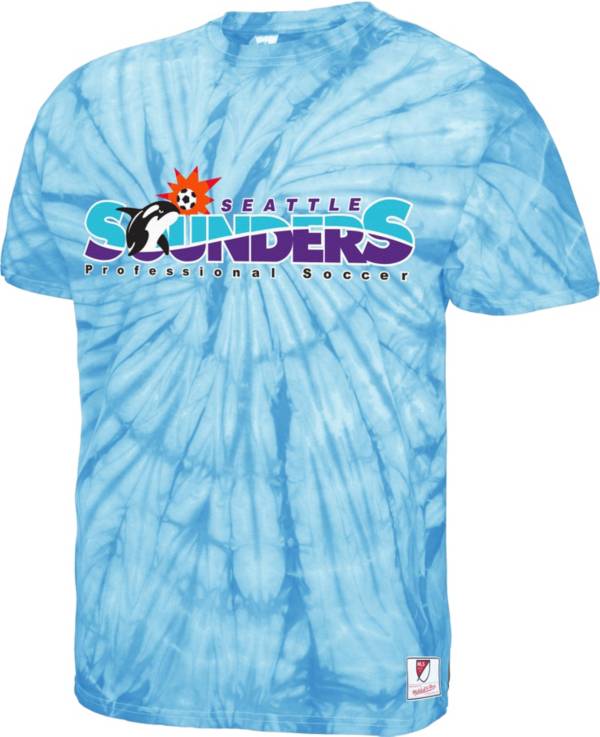 Mitchell & Ness Seattle Sounders Retro Script Blue T-Shirt