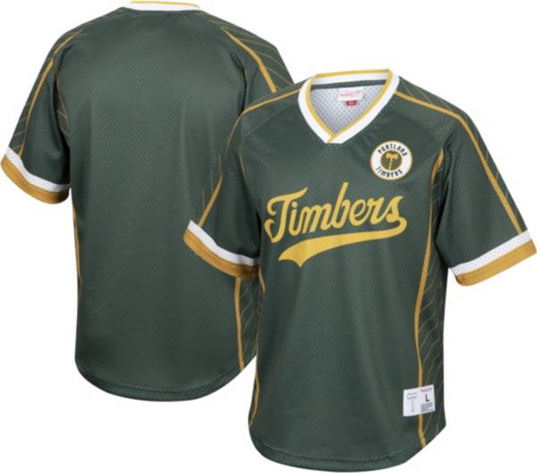 Mitchell & Ness Men's Portland Timbers '96 Retro Green V-Neck Jersey