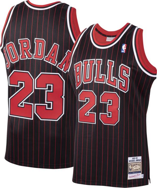 Mitchell & Ness Men's 1995 Chicago Bulls Michael Jordan #23 Black Hardwood Classics Authentic Jersey