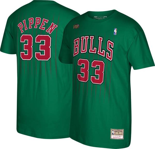 Mitchell & Ness Men's Chicago Bulls Scottie Pippen Green T-Shirt