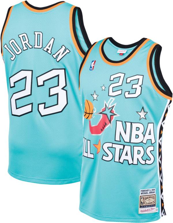 Mitchell & Ness Men's Chicago Bulls All Star Game '96 Michael Jordan #23 Teal Authentic Jersey