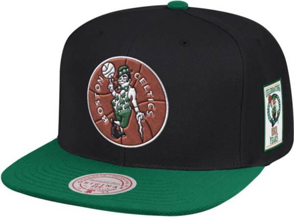 Mitchell & Ness Men's Black Boston Celtics Patch Snapback Hat