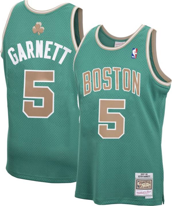 Mitchell & Ness Men's 2007 Boston Celtics Kevin Garnett #5 Green Hardwood Classics Jersey