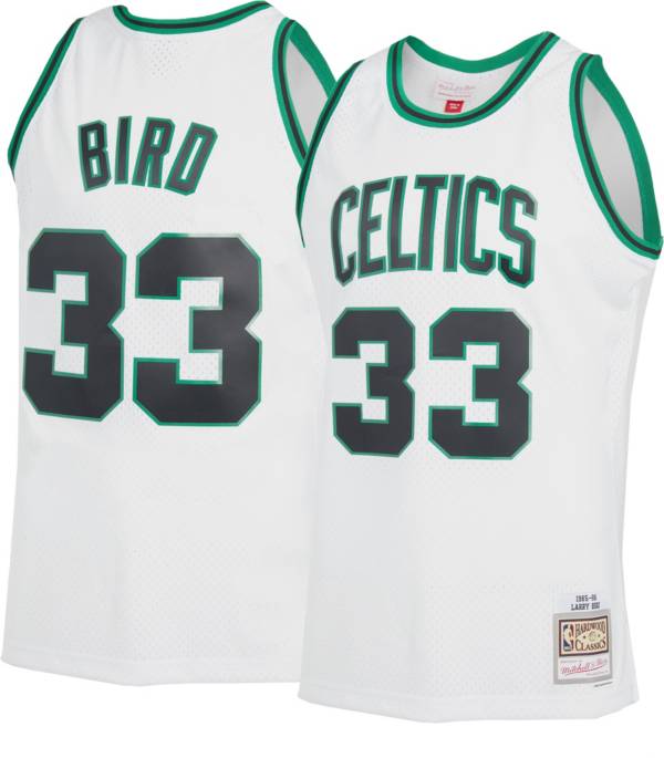 Mitchell & Ness Men's 1985 Boston Celtics Larry Bird #33 White Hardwood Classics Swingman Jersey