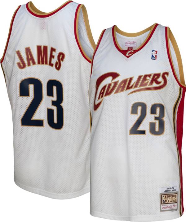 Mitchell & Ness Men's 2003 Cleveland Cavaliers LeBron James #23 White Hardwood Classics Swingman Jersey