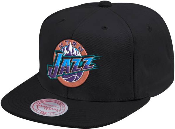 Mitchell & Ness Men's Utah Jazz Black Hardwood Classics Snapback Hat