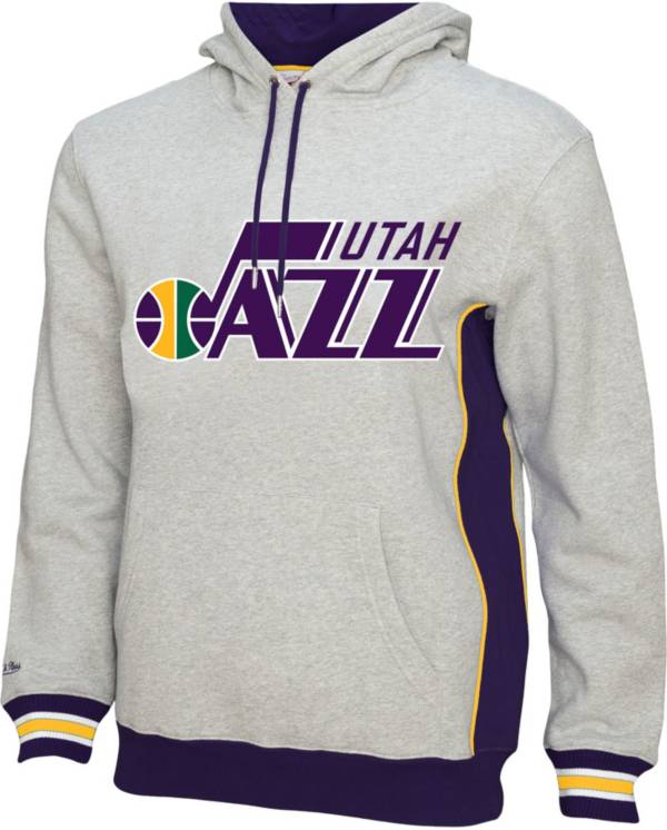 Mitchell & Ness Men's Utah Jazz Grey Fleece Hoodie
