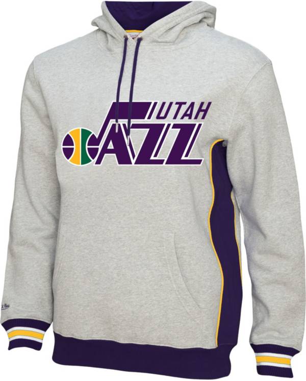 Mitchell & Ness Men's Utah Jazz Grey Fleece Hoodie product image