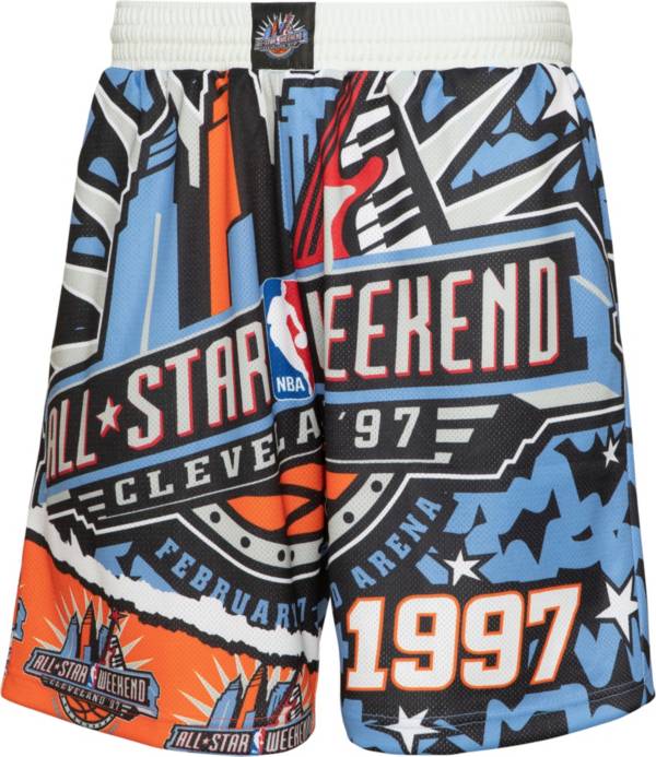 Mitchell & Ness Men's NBA Blue Jumbotron Swingman Shorts