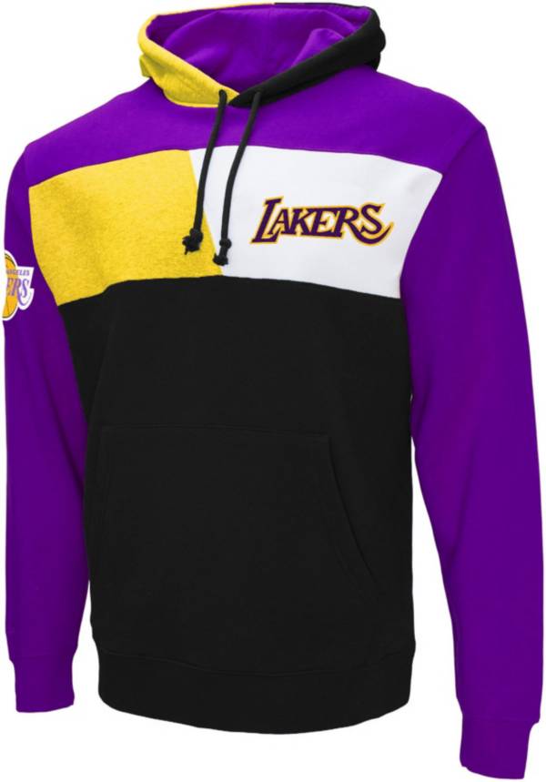 Mitchell & Ness Men's Los Angeles Lakers Black Coach Pullover Hoodie