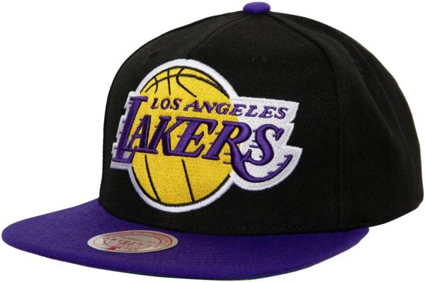 Mitchell & Ness Men's Los Angeles Lakers Black Hardwood Classics Champs Snapback Hat