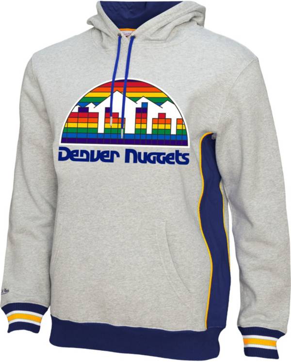 Mitchell & Ness Men's Denver Nuggets Grey Fleece Hoodie