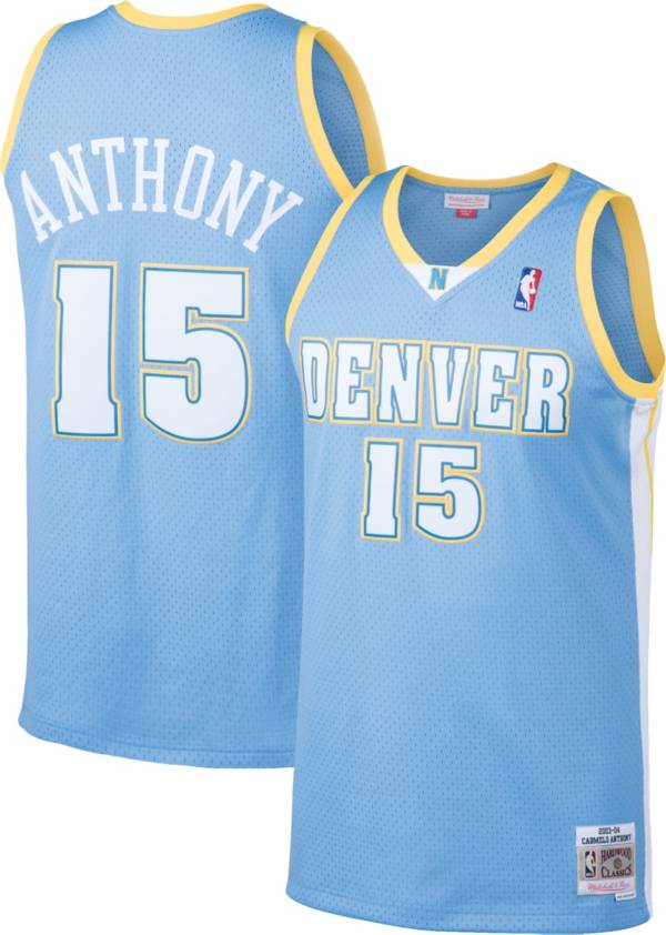 Mitchell & Ness Men's Denver Nuggets Carmelo Anthony # 15 Royal Hardwood Classics Jersey