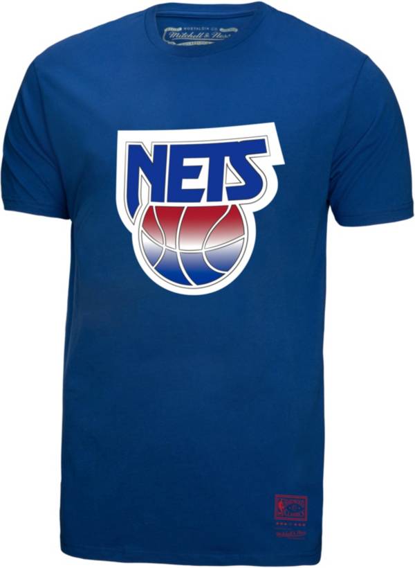 Mitchell & Ness Men's Brooklyn Nets Royal Logo T-Shirt