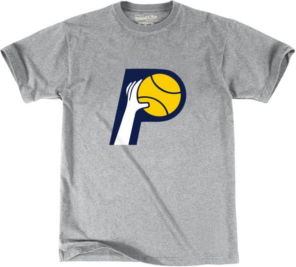 Mitchell & Ness Men's Indiana Pacers Grey Logo T-Shirt