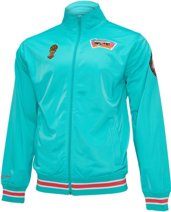 Mitchell & Ness Men's San Antonio Spurs Teal Champ City Track Jacket