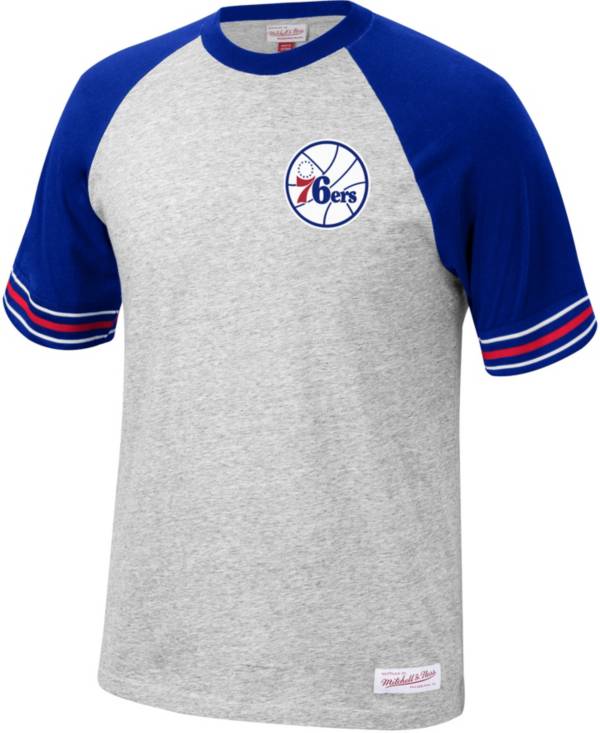 Mitchell & Ness Men's Philadelphia 76ers Grey Captain T-Shirt