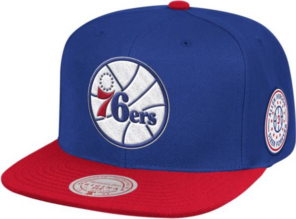 Mitchell & Ness Men's Royal Philadelphia 76ers Patch Snapback Hat