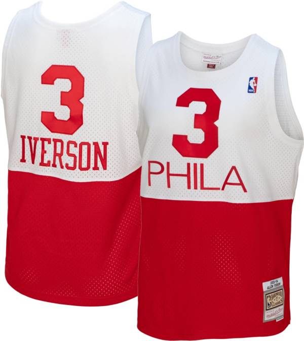Mitchell & Ness Men's 2003 Philadelphia 76ers Allen Iverson #3 White Hardwood Classics Swingman Jersey product image