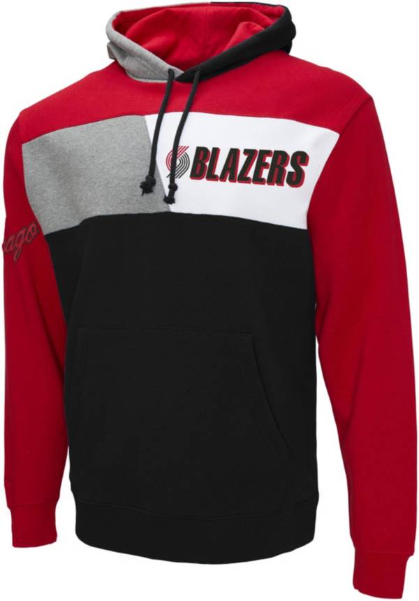 Mitchell & Ness Men's Portland Trail Blazers Black Coach Pullover Hoodie