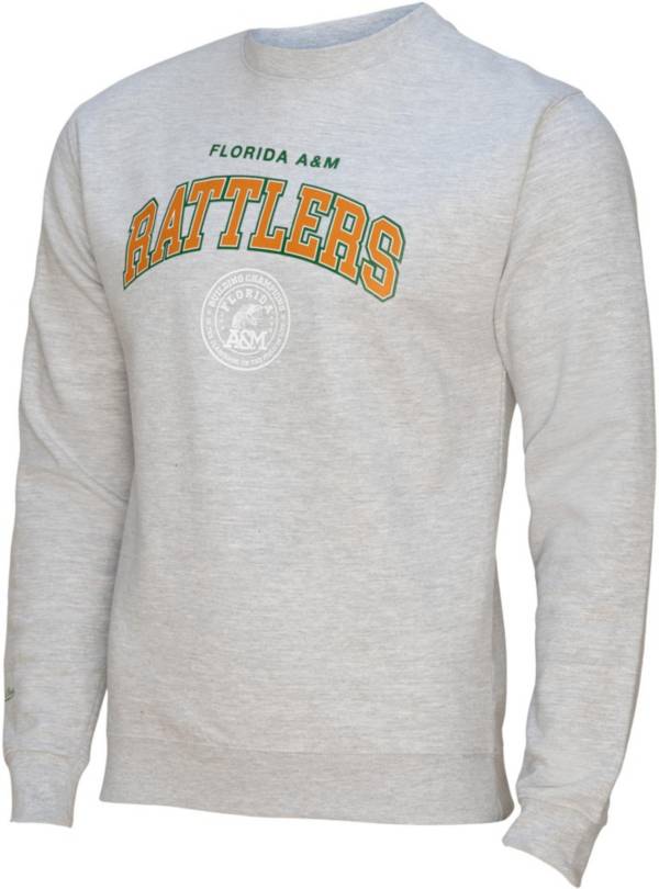 Mitchell & Ness Men's Florida A&M Rattlers Grey Crew Neck Sweatshirt