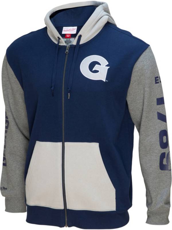 Mitchell & Ness Men's Georgetown Hoyas Blue Full-Zip Fleece Hoodie