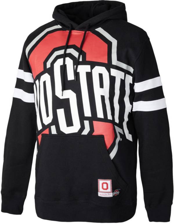 Mitchell & Ness Men's Ohio State Buckeyes Big Face Black Pullover Hoodie
