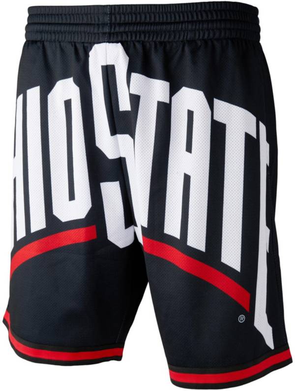 Mitchell & Ness Men's Ohio State Buckeyes Black Big Face Shorts product image